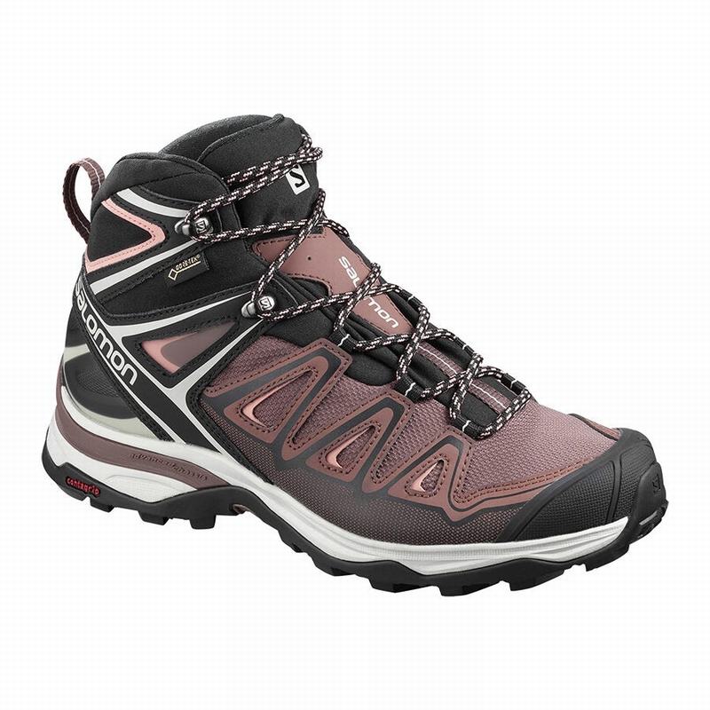 Salomon X ULTRA 3 MID GORE-TEX Botas De Montaña Mujer - Negras / Coral - Colombia (10487-DUBR)